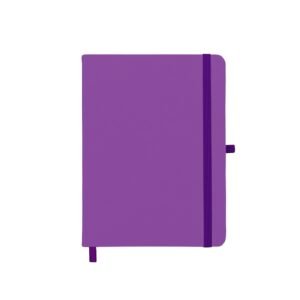 CADERNETA EMBORRACHADA COM PORTA CANETA - ROXO