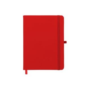 CADERNETA EMBORRACHADA COM PORTA CANETA - VERMELHO