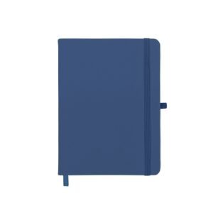 CADERNETA EMBORRACHADA COM PORTA CANETA - AZUL