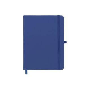 CADERNETA EMBORRACHADA COM PORTA CANETA - AZUL