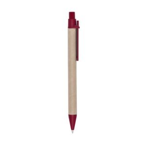 CANETA ECOLÓGICA C/ CLIP PLÁSTICO - VERMELHO