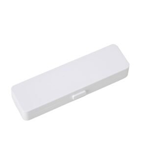 CANETA METAL C/ BOX DE  PLÁSTICO - BRANCO