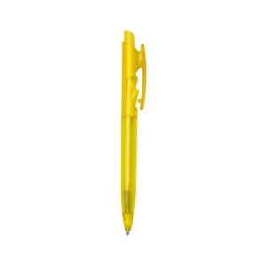 CANETA PLÁSTICA TRANSLUCIDA - AMARELO