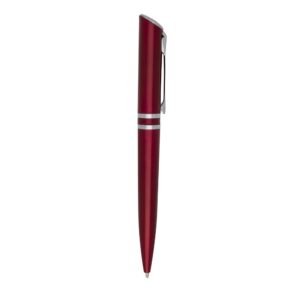 CANETA PLÁSTICA C/ 2 ANEIS - VERMELHO