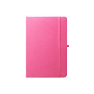 Caderno A5 de capa dura em PET 100% reciclado, com páginas pautadas recicladas