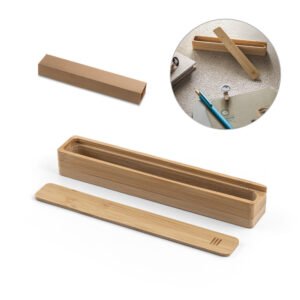 Estojo em bambu natural para 1 caneta esferográfica