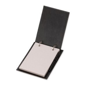 BLOCO DE ANOTAÇÕES DE MESA COURO SINTETICO - PRETO