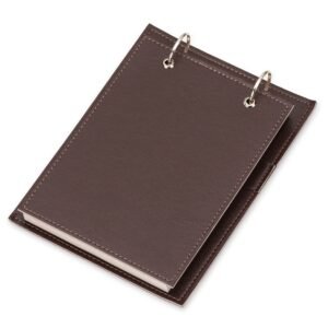BLOCO DE ANOTAÇÕES DE MESA COURO SINTETICO - MARROM