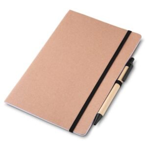 CADERNO P/ ANOT. KRAFT C/ CANETA - PRETO
