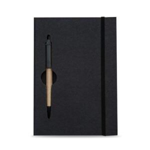 BLOCO DE ANOTAÇÕES C/ CANETA ECOLÓGICA - PRETO