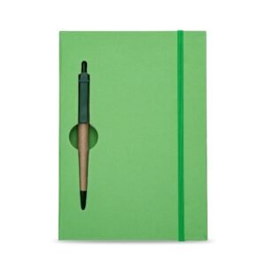 BLOCO DE ANOTAÇÕES C/ CANETA ECOLÓGICA - VERDE