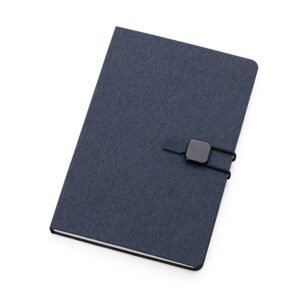 CADERNO DE ANOTAÇÕES COM ELÁSTICO - AZUL