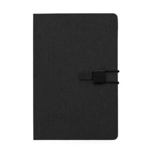 CADERNO DE ANOTAÇÕES COM ELÁSTICO - PRETO