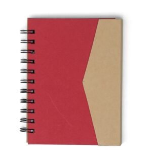 CADERNETA ECOLÓGICA COM AUTOADESIVOS - VERMELHO