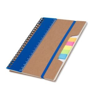 CADERNO P/ ANOT. KRAFT COM ELASTICO - AZUL