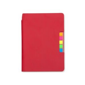 CADERNO C/ AUTOADESIVO - VERMELHO