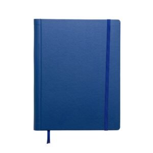 CADERNETA COURO SINTÉTICO - AZUL