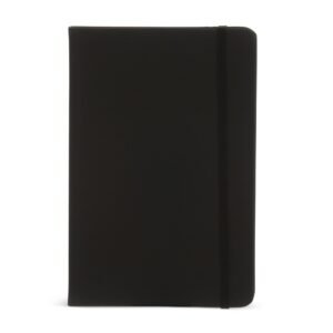 CADERNETA COURO SINTÉTICO 21X14 - PRETO