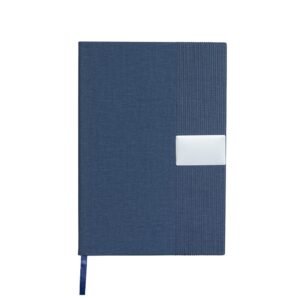 CADERNETA COURO SINTÉTICO - AZUL