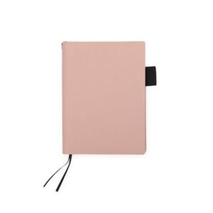 CADERNO EM COURO SINTÉTICO - ROSA