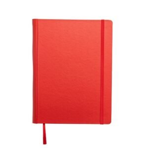 CADERNETA COURO SINTÉTICO - VERMELHO