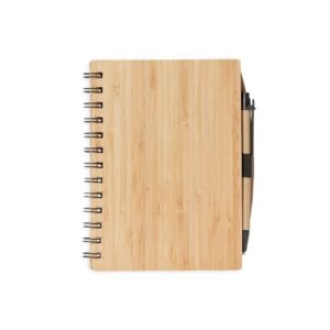 CADERNETA ECOLÓGICA COM CANETA - BAMBU