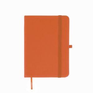CADERNETA EMBORRACHADA S/ PAUTA - LARANJA