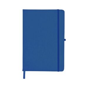 CADERNETA EMBORRACHADA COM PORTA CANETA - AZUL
