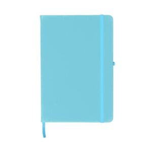 CADERNETA EMBORRACHADA COM PORTA CANETA - AZUL