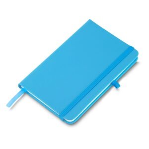 CADERNETA EMBORRACHADA COM PORTA CANETA - AZUL