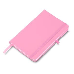 CADERNETA EMBORRACHADA COM PORTA CANETA - ROSA