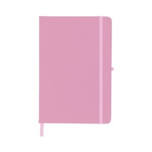 CADERNETA EMBORRACHADA COM PORTA CANETA - ROSA