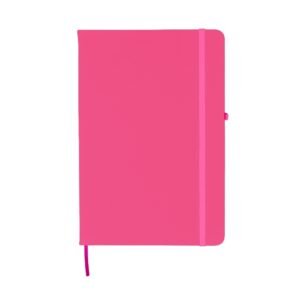CADERNETA EMBORRACHADA COM PORTA CANETA - ROSA