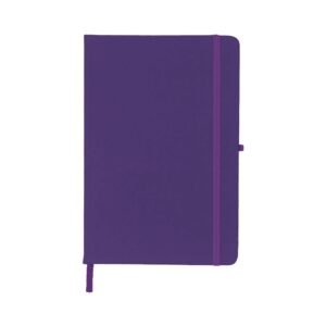 CADERNETA EMBORRACHADA COM PORTA CANETA - ROXO