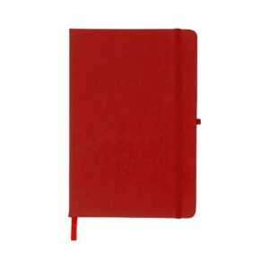 CADERNETA EMBORRACHADA COM PORTA CANETA - VERMELHO