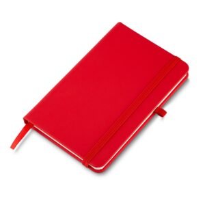 CADERNETA EMBORRACHADA COM PORTA CANETA - VERMELHO