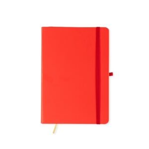 CADERNETA FOSCA COM PAUTA - VERMELHO