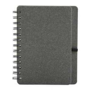 CADERNETA KRAFT B6 COM PORTA CANETA - CINZA