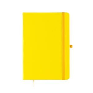 CADERNETA LAMINADA SEM PAUTA - AMARELO