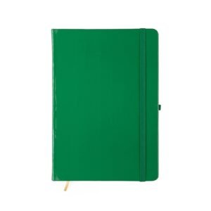 CADERNETA LAMINADA COM PAUTA - VERDE