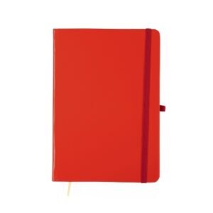 CADERNETA LAMINADA SEM PAUTA - VERMELHO
