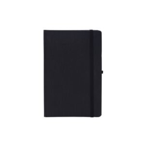 CADERNETA COM PORTA CANETA - PRETO