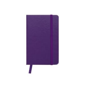 CADERNETA DE COURO SINTÉTICO S/ PAUTA - ROXO