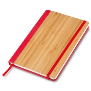 CADERNETA EM BAMBU - VERMELHO