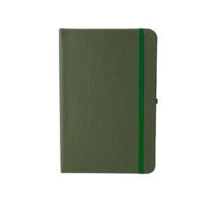 CADERNETA EM COURO SINTÉTICO - VERDE