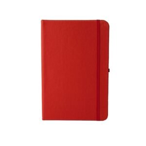CADERNETA EM COURO SINTÉTICO - VERMELHO