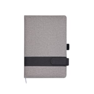 CADERNETA A5 EM PU - CINZA