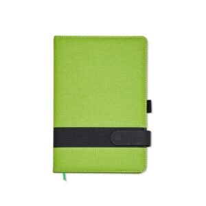 CADERNETA A5 EM PU - VERDE