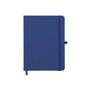 CADERNETA EMBORRACHADA COM PORTA CANETA - AZUL