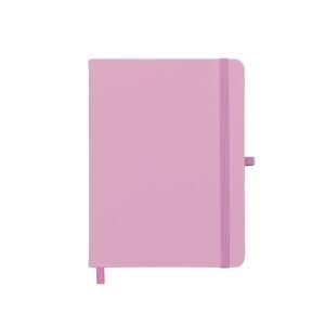 CADERNETA EMBORRACHADA COM PORTA CANETA - ROSA